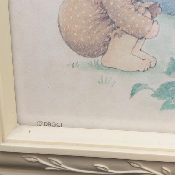 Vintage Homco DBGCI Resin Framed Pictures - Set of 2 with Psalm Quotes Nursery D - Picture 5 of 5